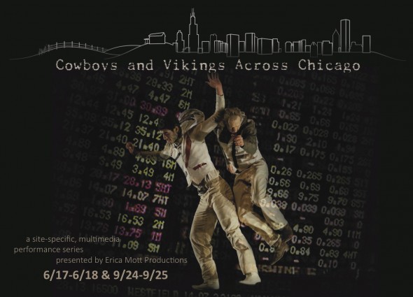 cowboys and vikings across chicago postcard front